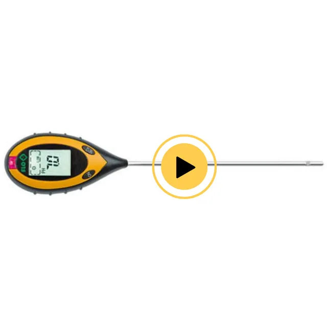 Измеритель параметров почвы, 4в1, ж/к дисплей, батарейка, FLO