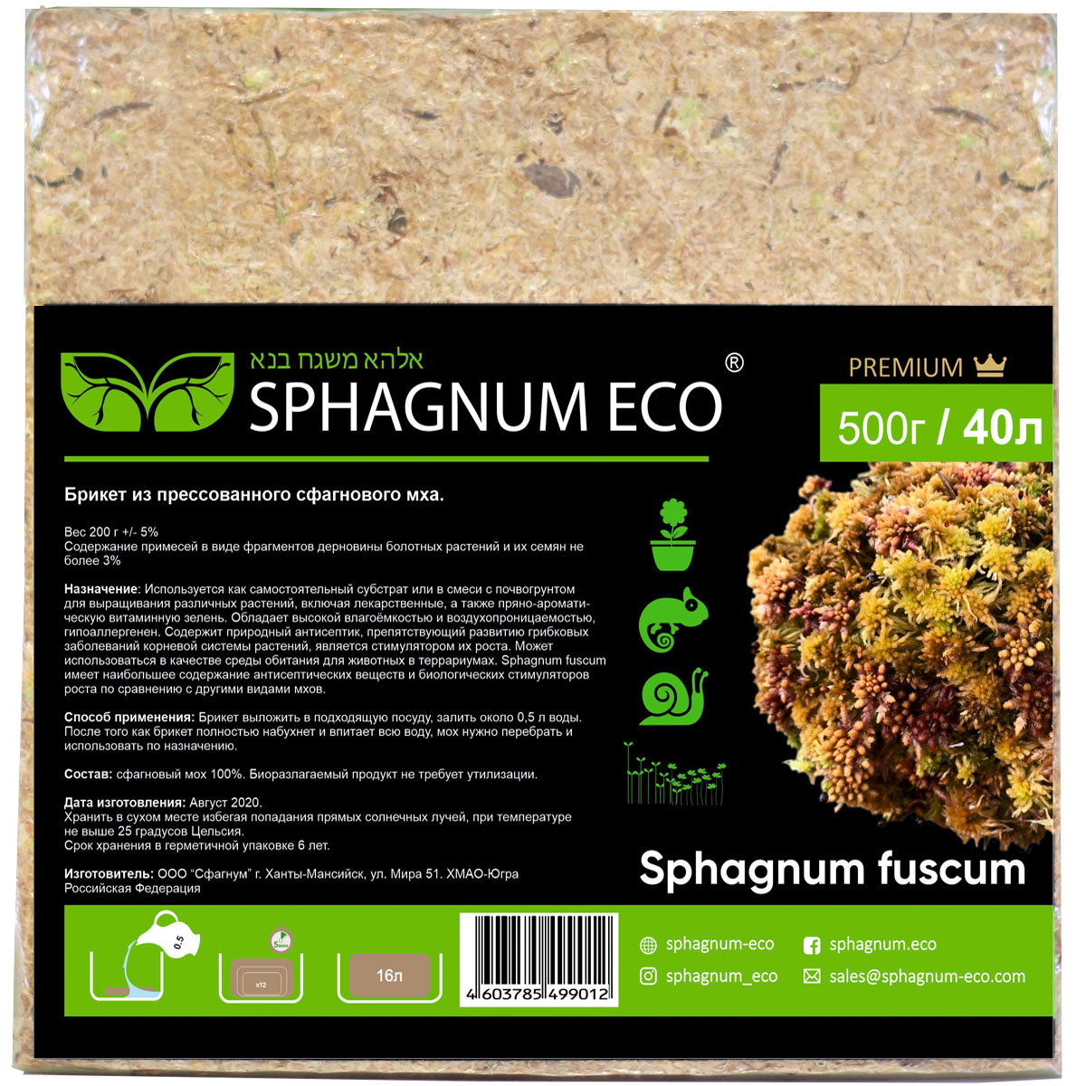 Мох сфагнум Sphagnum ECO