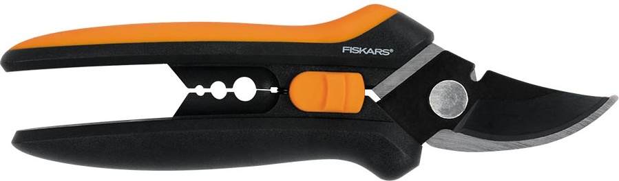 Ножницы для цветов Fiskars Solid SP14 черный/оранжевый (