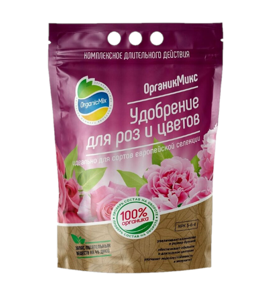 Органическое удобрение OrganicMix для роз и цветов