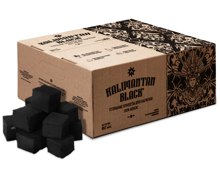 Уголь кокосовый KALIMANTAN BLACK 8кг